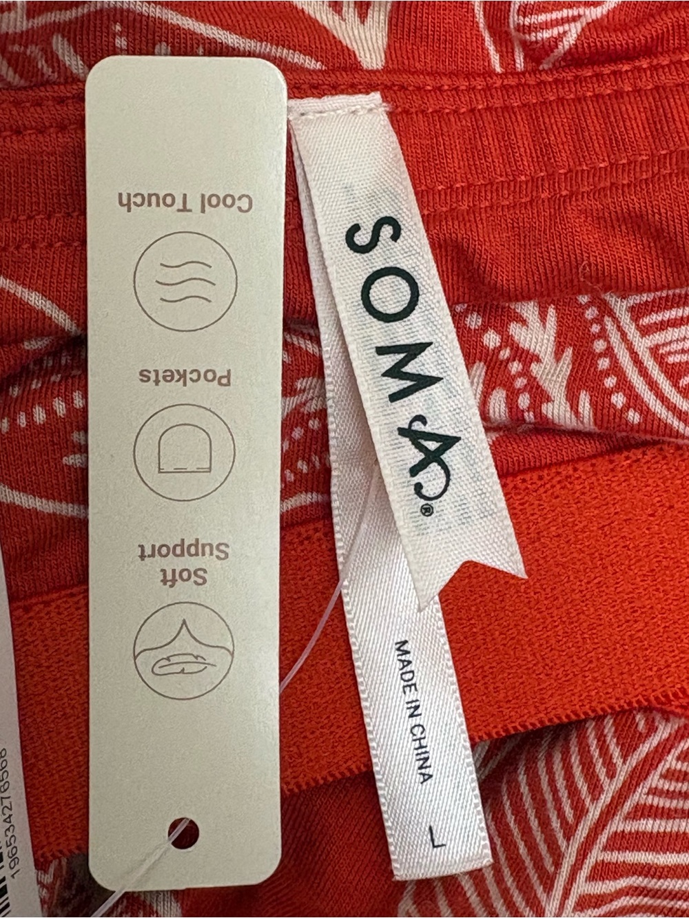 NWT Soma Red Paradiso Built In Bra Dress | Size L - Picture 8 of 12